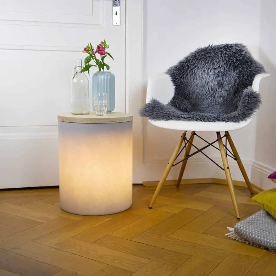 Stolní lampa pro venkovní nebo vnitřní design s LED, solární energií nebo E27 - Tamburostar Viadurini