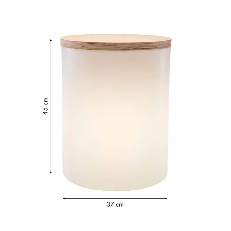 Stolní lampa pro venkovní nebo vnitřní design s LED, solární energií nebo E27 - Tamburostar Viadurini