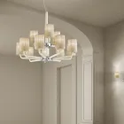 12 světel Lustr z benátského skla a kovu Made in Italy - Graham Viadurini