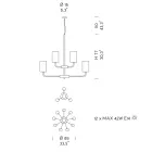 12 světel Lustr z benátského skla a kovu Made in Italy - Graham Viadurini