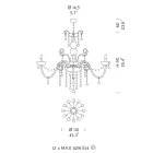 12 světel Ametystový lustr z benátského skla Made in Italy - Florentine Viadurini