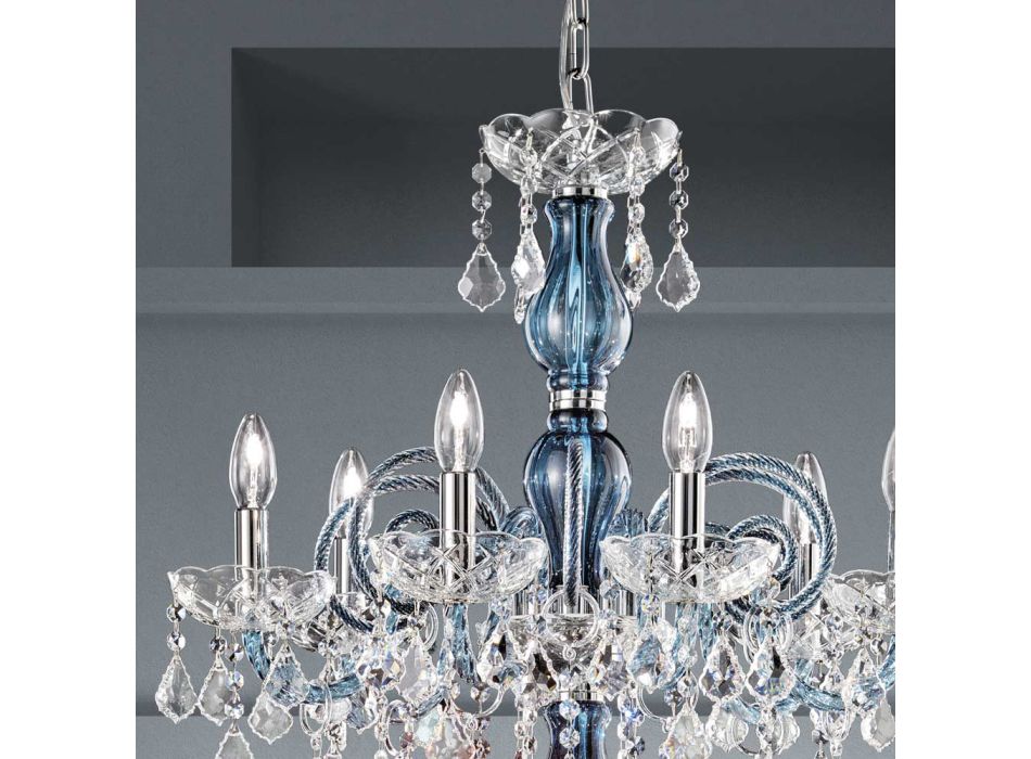 18 světel Lustr z benátského skla a kovu Classic - florentský styl Viadurini