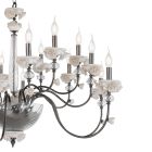 Klasický 30 světelný lustr z porcelánu a luxusního foukaného skla - Eteria Viadurini