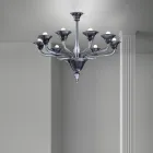 Lustr z benátského skla 8 světel Made in Italy - Ismail Viadurini