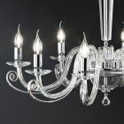 Klasický lustr s 8 světly, italské ručně vyráběné sklo a křišťál - Malajsie Viadurini