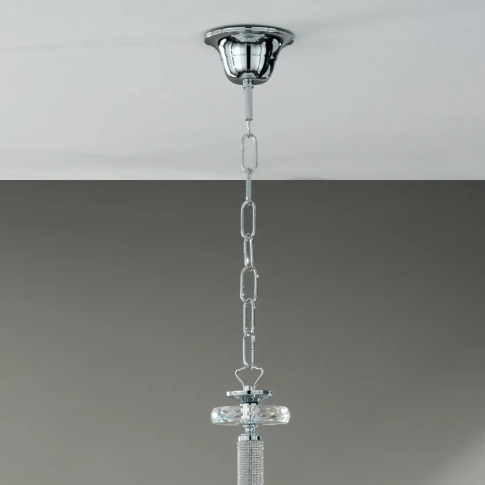 Lustr 8 světel Klasické italské sklo ručně vyráběné Teal - Similo Viadurini