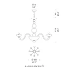 8 světel Lustr z benátského skla a kovu Made in Italy - Foscarino Viadurini