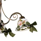 Ručně vyráběný keramický lustr 3 nebo 5 světel s Passanastri - Neapol Viadurini