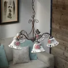 Ručně vyráběný keramický lustr 3 nebo 5 světel s Passanastri - Neapol Viadurini