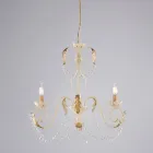 5-světlý lustr z kovu a křišťálu pro dramatické osvětlení – Perla Viadurini