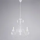 5-světlý lustr z kovu a křišťálu pro dramatické osvětlení – Perla Viadurini