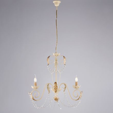5-světlý lustr z kovu a křišťálu pro dramatické osvětlení – Perla Viadurini