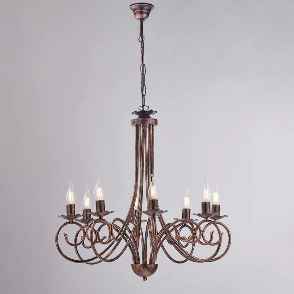 Pětisvítivý lustr z kovu a skla pro vyvážené a rozptýlené světlo – Laguna Viadurini