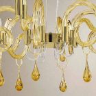 6 lehkých ručně vyráběných skleněných lustrů v Benátkách vyrobených v Itálii - Bernadette Viadurini