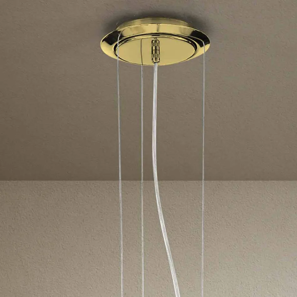 6 lehkých ručně vyráběných skleněných lustrů v Benátkách vyrobených v Itálii - Bernadette Viadurini