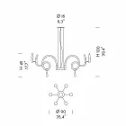 6 lehkých ručně vyráběných skleněných lustrů v Benátkách vyrobených v Itálii - Bernadette Viadurini