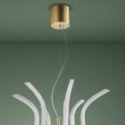 6 světelných lustrů ze skla vyrobených ručně v Itálii - Antonietta Viadurini