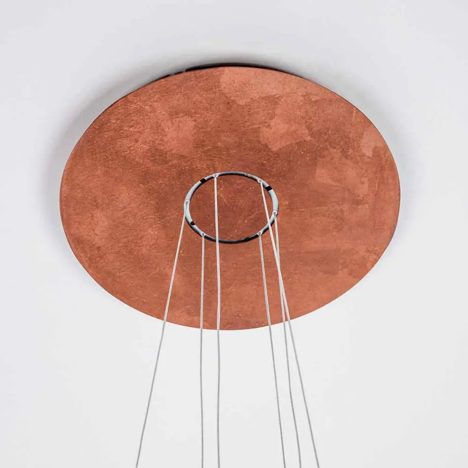 Lustr 9 světel z jemně lakovaného hliníku vyrobený v Itálii - Flash Viadurini