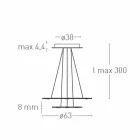 Lustr 9 světel z jemně lakovaného hliníku vyrobený v Itálii - Flash Viadurini
