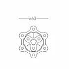 Lustr 9 světel z jemně lakovaného hliníku vyrobený v Itálii - Flash Viadurini