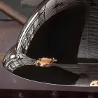 Lustr zvonek vinobraní keramiky a metalo Angela Ferroluce Viadurini