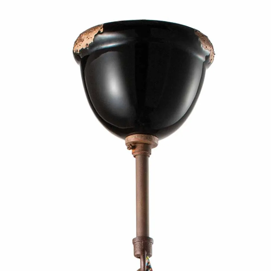 Lustr zvonek vinobraní keramiky a metalo Angela Ferroluce Viadurini