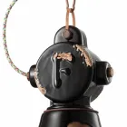 Lustr zvonek vinobraní keramiky a metalo Angela Ferroluce Viadurini