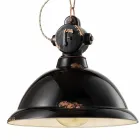 Lustr zvonek vinobraní keramiky a metalo Angela Ferroluce Viadurini