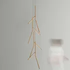 Závěsný lustr s unikátní dřevěnou rozetou Made in Italy - Orlov Viadurini