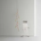 Závěsný lustr s unikátní dřevěnou rozetou Made in Italy - Orlov Viadurini