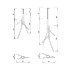 Závěsný lustr s jednou rozetou ze dřeva Made in Italy - Orlov Viadurini