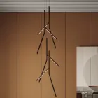 Závěsný lustr s unikátní dřevěnou rozetou Made in Italy - Orlov Viadurini