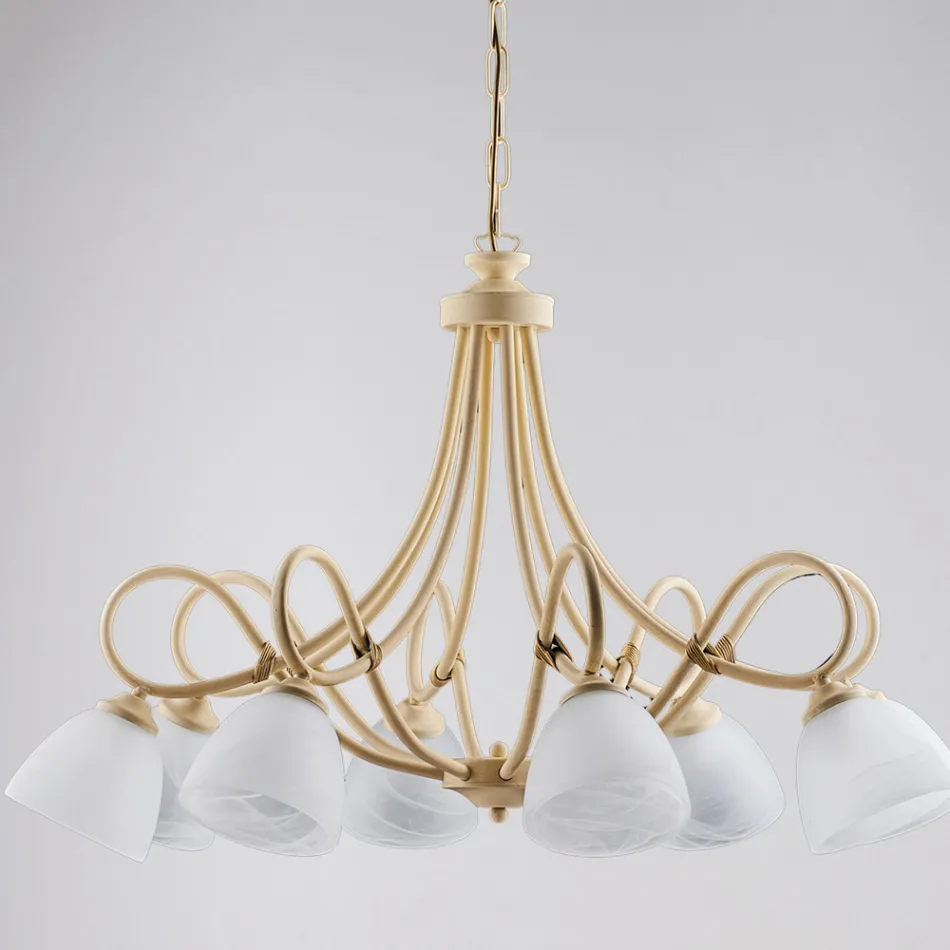 Závěsné svítidlo Cosmo v černém kovu a skle Viadurini