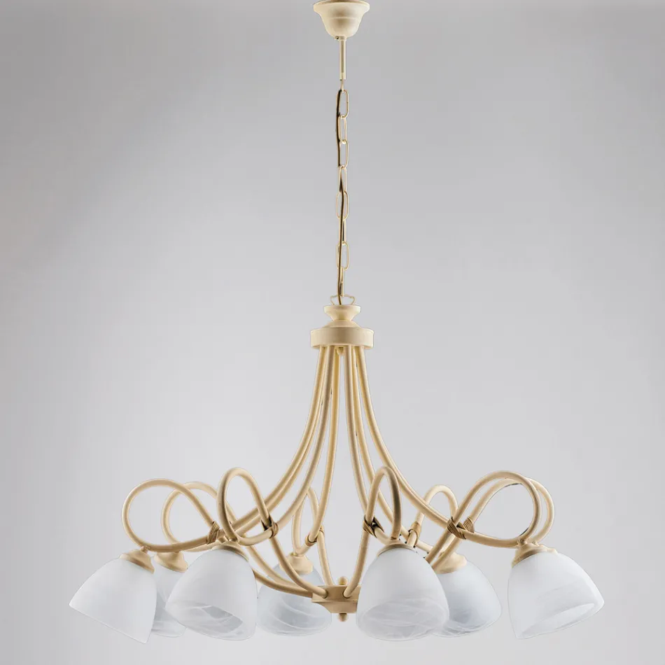 Závěsné svítidlo Cosmo v černém kovu a skle Viadurini