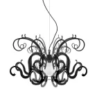 Závěsný lustr z recyklovatelného bílého nebo černého plexiskla - Sancho Viadurini