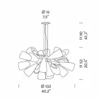 Řemeslný lustr s 21 světly z benátského skla, vyrobený v Itálii - Diamonique Viadurini