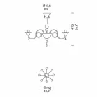 Lustr Artisan 8 Lights v benátském skle, vyrobený v Itálii - Margherita Viadurini