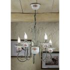 Umělecký keramický lustr s ručním dekorem a starožitnou mosazí - Sanremo Viadurini