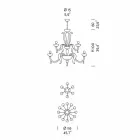 Ručně vyrobený lustr 18 světel v benátském skle, vyrobený v Itálii - Regina Viadurini