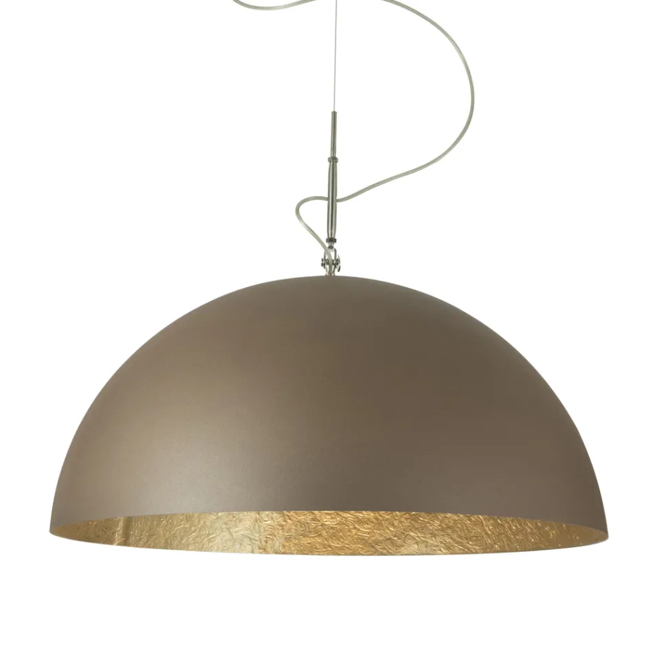 Dvoubarevný lustr z Laprenu a Nebulitu - Mezza Luna od In-es.artdesign Viadurini