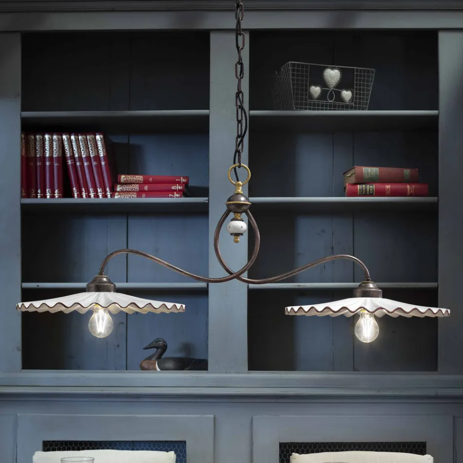 Lustr rocker leštěná keramická Ferroluce L&#39;Aquila Viadurini