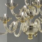 Klasický lustr 12 světel z benátského skla Made in Italy - Foscarino Viadurini