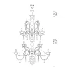 Klasický lustr 36 světel z benátského skla Made in Italy - Florentine Viadurini