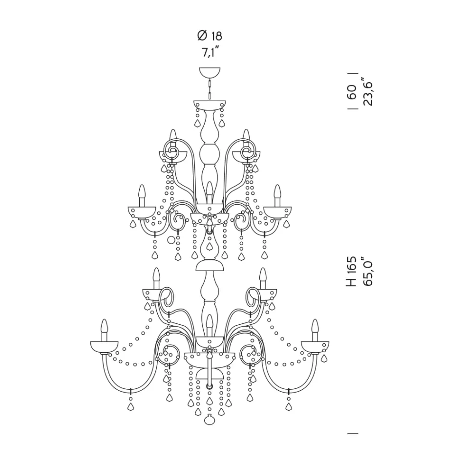 Klasický lustr 36 světel z benátského skla Made in Italy - Florentine Viadurini