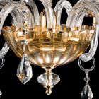desgin klasické lustr 9 světla a sklo Jemné CRISallo Viadurini