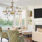 desgin klasické lustr 9 světla a sklo Jemné CRISallo Viadurini