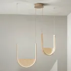 Lustr se 2 LED diodami s vyjímatelnou vložkou z granulovaného skla - Catalpa Viadurini