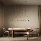 Lustr se 2 světly v různých povrchových úpravách Made in Italy - Lady Viadurini