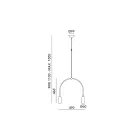 Lustr se 2 světly v různých povrchových úpravách Made in Italy - Lady Viadurini