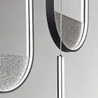 Lustr se 3 LED diodami s vyjímatelnou vložkou z granulovaného skla - Catalpa Viadurini